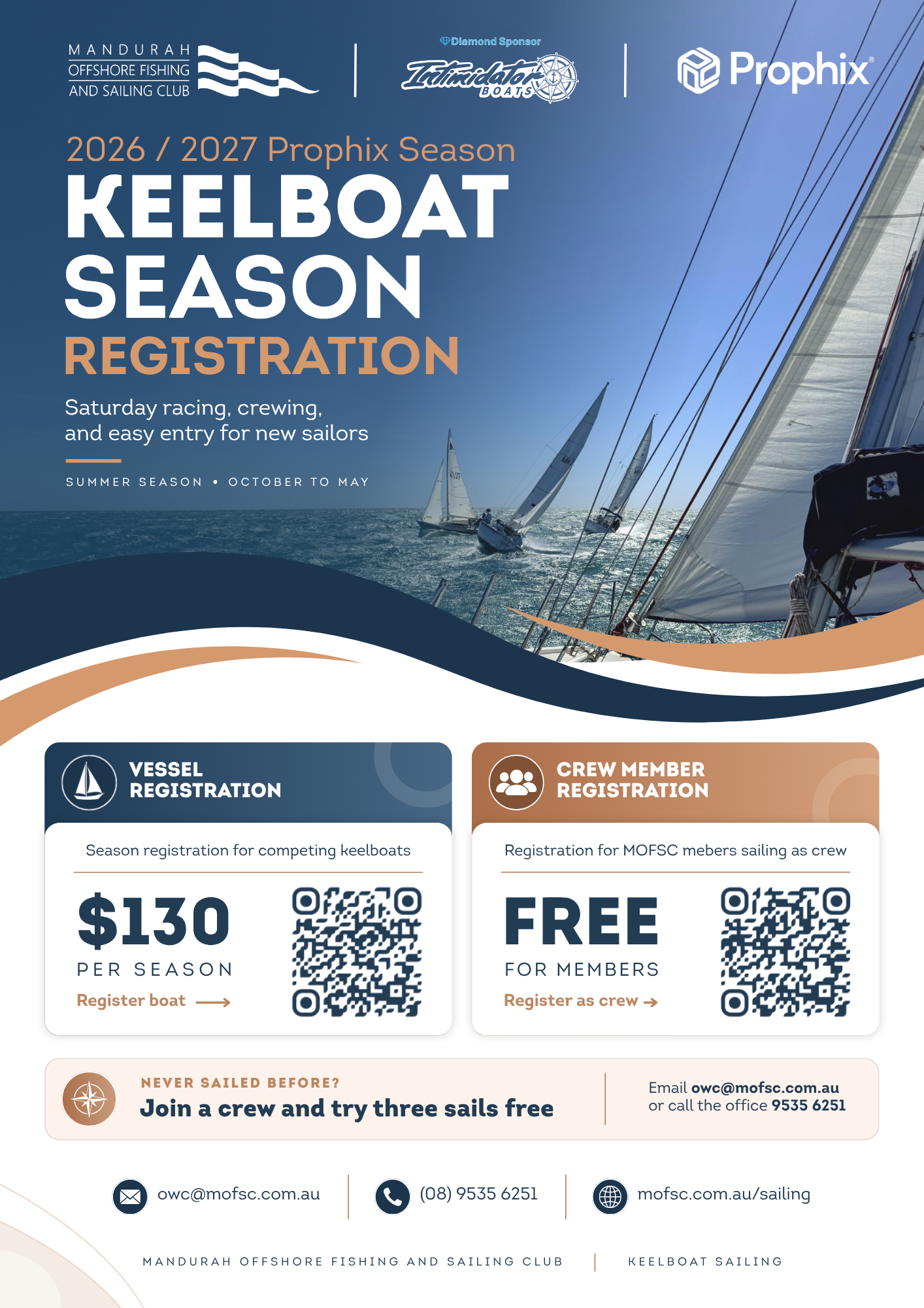 2026–2027 MOFSC Keelboat Sailing Season poster